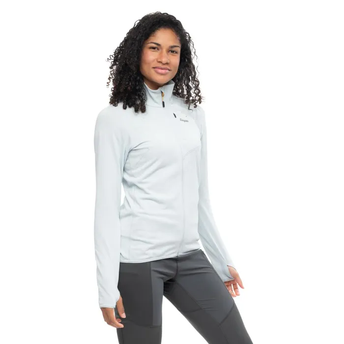 Women Bergans Of Norway Fleece Y Lightline Essence Midlayer Jacket Pearl Grey