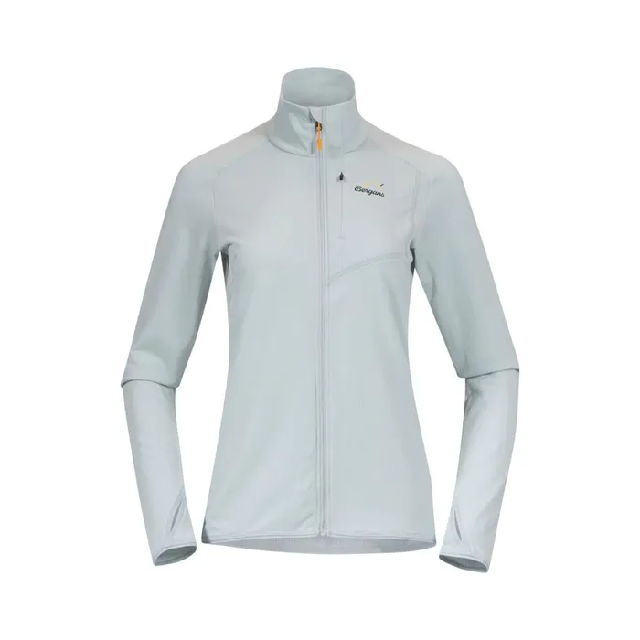Women Bergans Of Norway Fleece Y Lightline Essence Midlayer Jacket Pearl Grey