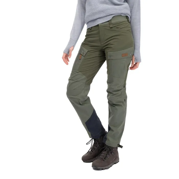 Women Bergans Of Norway Hiking Pants Nordmarka Favor Outdoor Pants Green Mud