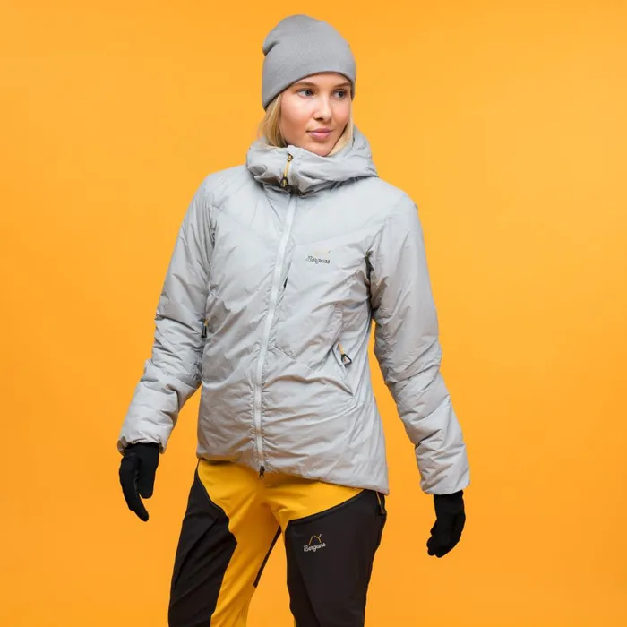 Women Bergans Of Norway Insulated Jackets Y Mountainline Insulated Windbreaker Jacket Pearl Grey