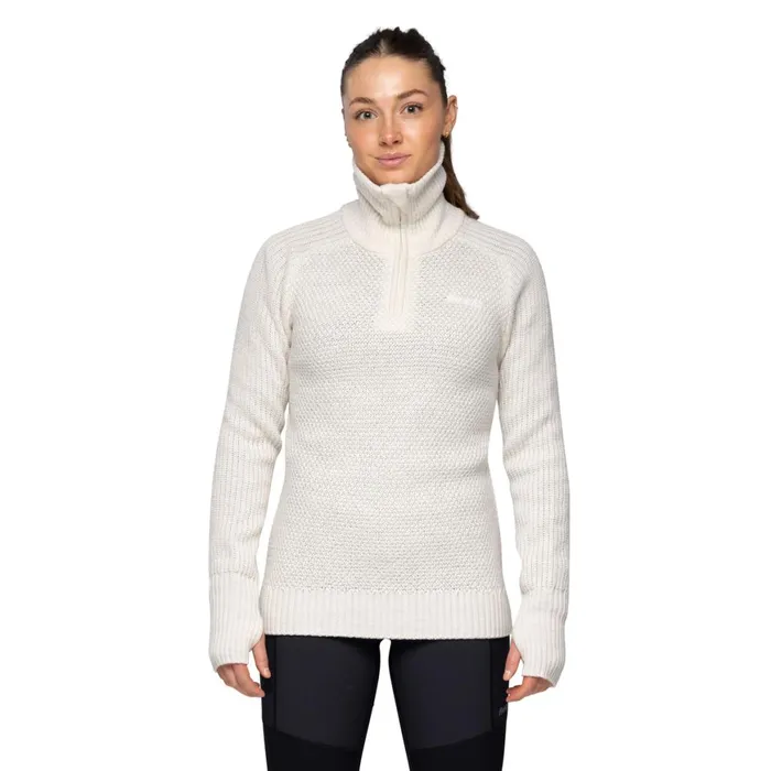 Women Bergans Of Norway Jumpers And Long Sleeves Ulriken Jumper Vanilla White