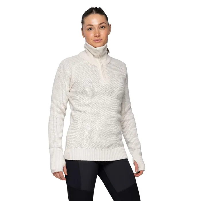 Women Bergans Of Norway Jumpers And Long Sleeves Ulriken Jumper Vanilla White