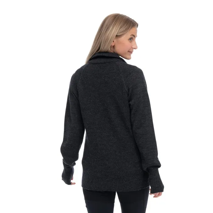 Women Bergans Of Norway Jumpers And Long Sleeves Ulriken Light Merino Jumper Dark Shadow Grey