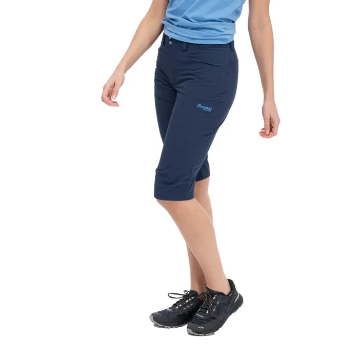 Women Bergans Of Norway Shorts Vandre Light Softshell Long Shorts Navy