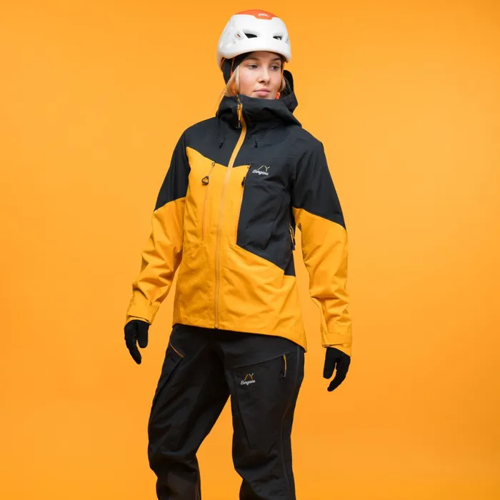 Women Bergans Of Norway Ski Jackets Y Mountainline Bold 3l Shell Jacket