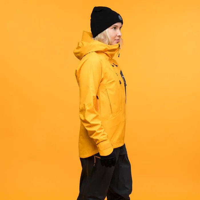 Women Bergans Of Norway Ski Jackets Y Mountainline Breathe 3l Shell Jacket Mango Yellow
