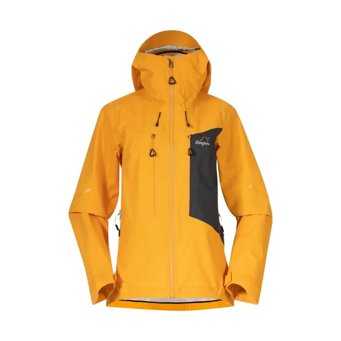 Women Bergans Of Norway Ski Jackets Y Mountainline Breathe 3l Shell Jacket Mango Yellow