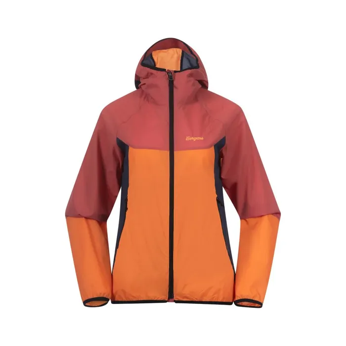 Women Bergans Of Norway Softshell Jackets Vaagaa Windbreaker Jacket Faded Orange Rusty Dust