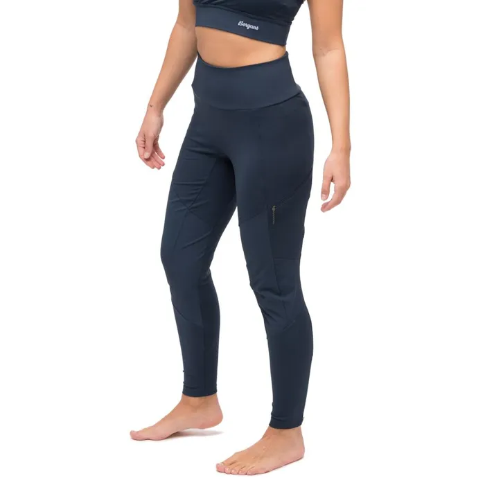 Women Bergans Of Norway Softshell Pants Tind Vertical Rock Tights Navy Blue
