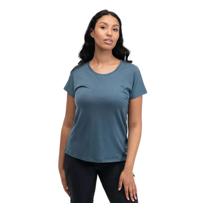 Women Bergans Of Norway TShirts Urban Wool W Tee Orion Blue