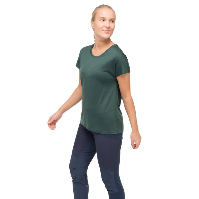 Women Bergans Of Norway TShirts Whenever Merino Tee Duke Green
