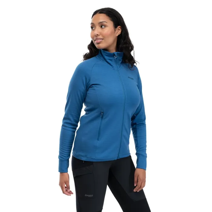 Women Bergans Of Norway Wool Ulstein Wool W Jacket North Sea Blue