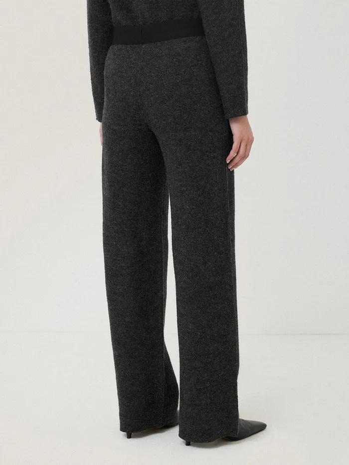 Women Boiled Wool Blend Trouser Dark Grey Jigsaw Pyjamas and Loungewear
