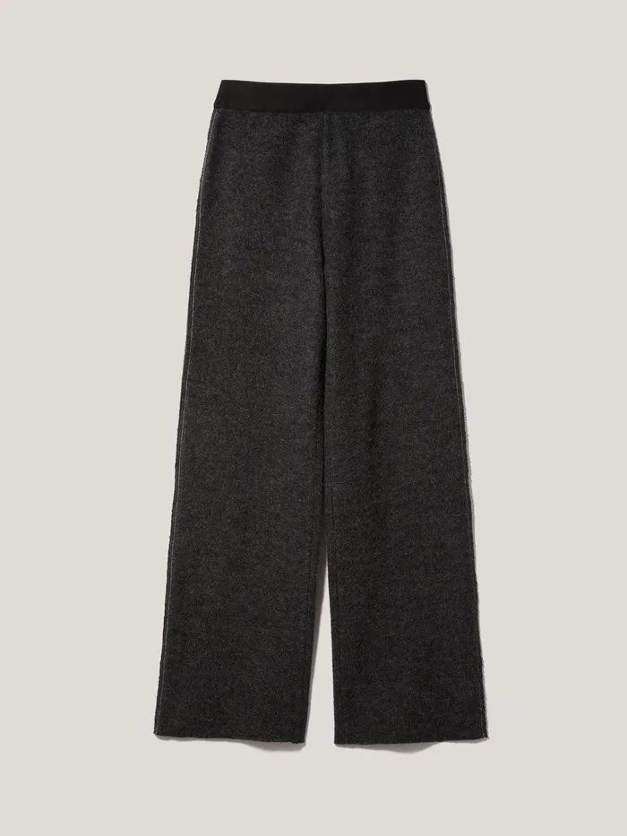 Women Boiled Wool Blend Trouser Dark Grey Jigsaw Pyjamas and Loungewear