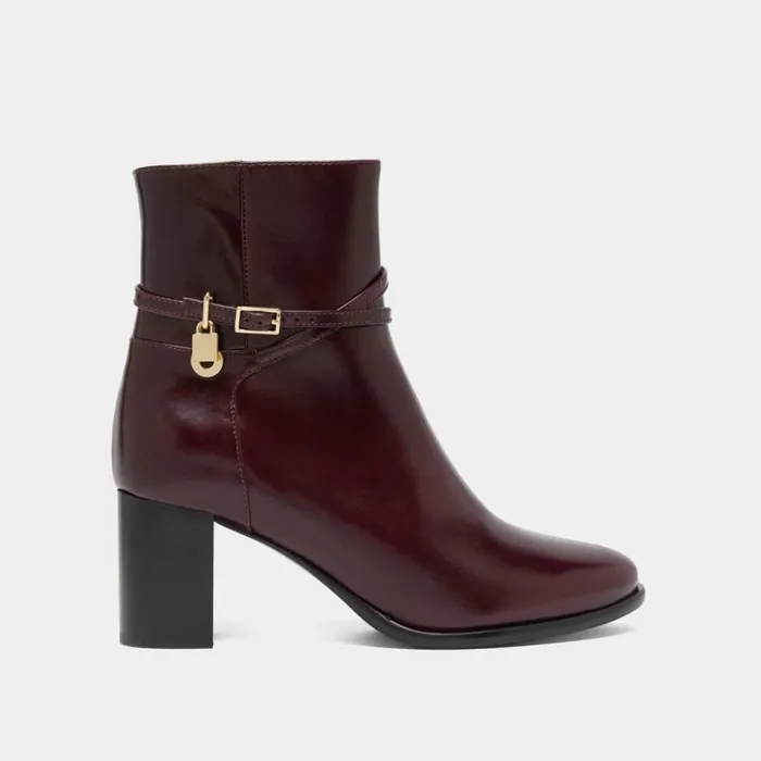 Women Boots Talons Hauts Et Charms Dors Burgundy JONAK Ankle Boots Lowboots Women Boots Talons Hauts Et Charms Dors Burgundy JONAK Ankle Boots Lowboots