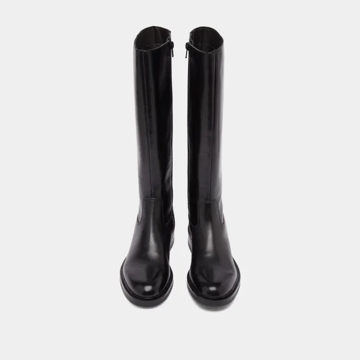 Women Boots With Notched Heels Black JONAK Boots Thighhigh Boots