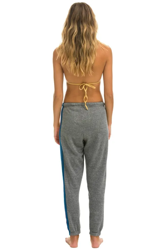 Women Bottoms Aviator Nation 5 STRIPE SWEATPANTS 8211 HEATHER GREY 2 Women Bottoms Aviator Nation 5 STRIPE SWEATPANTS 8211 HEATHER GREY 2
