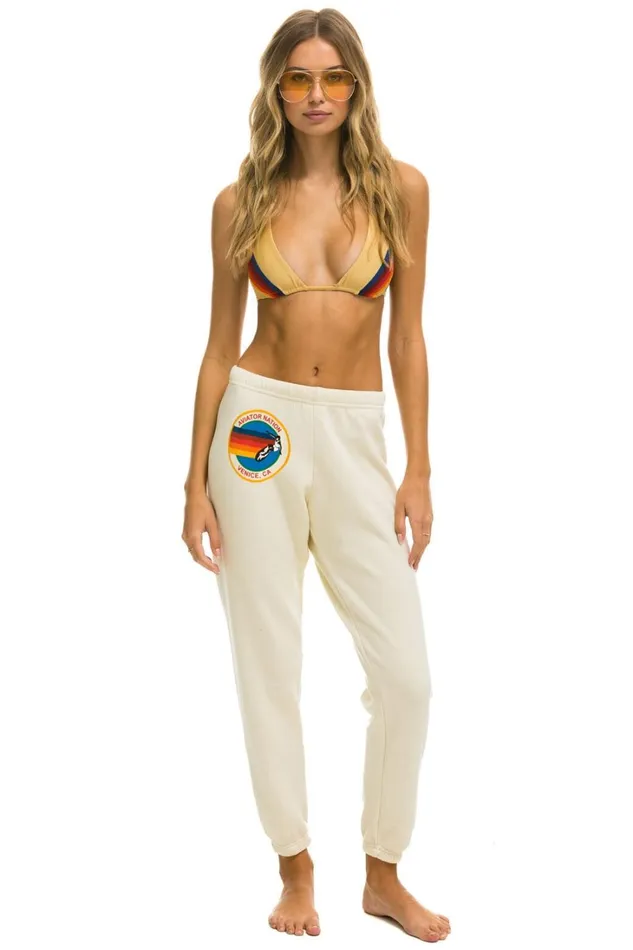 Women Bottoms Aviator Nation AVIATOR NATION SWEATPANTS 8211 VINTAGE WHITE Women Bottoms Aviator Nation AVIATOR NATION SWEATPANTS 8211 VINTAGE WHITE