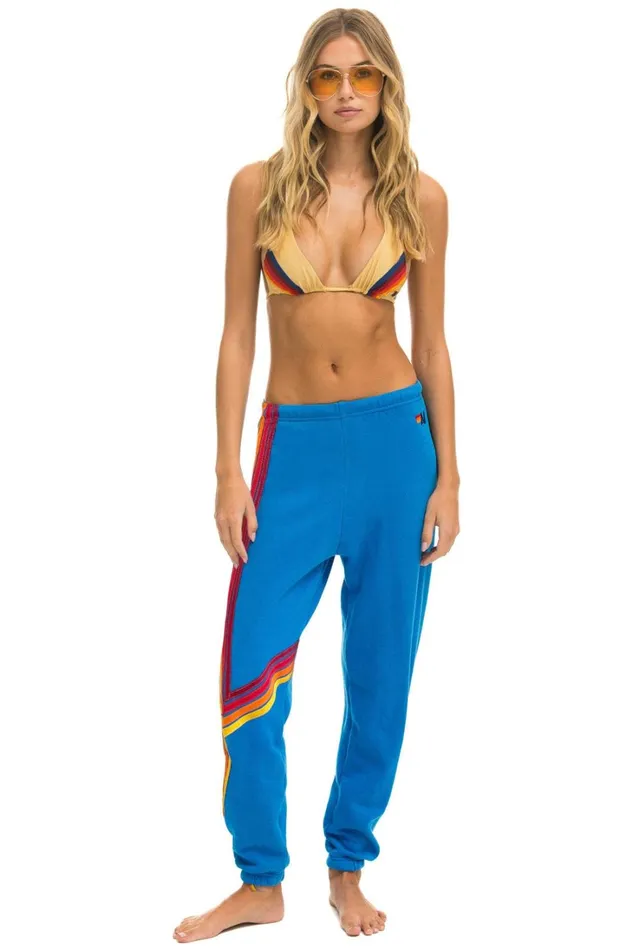 Women Bottoms Aviator Nation BLAZE 4 SWEATPANTS 8211 OCEAN Women Bottoms Aviator Nation BLAZE 4 SWEATPANTS 8211 OCEAN
