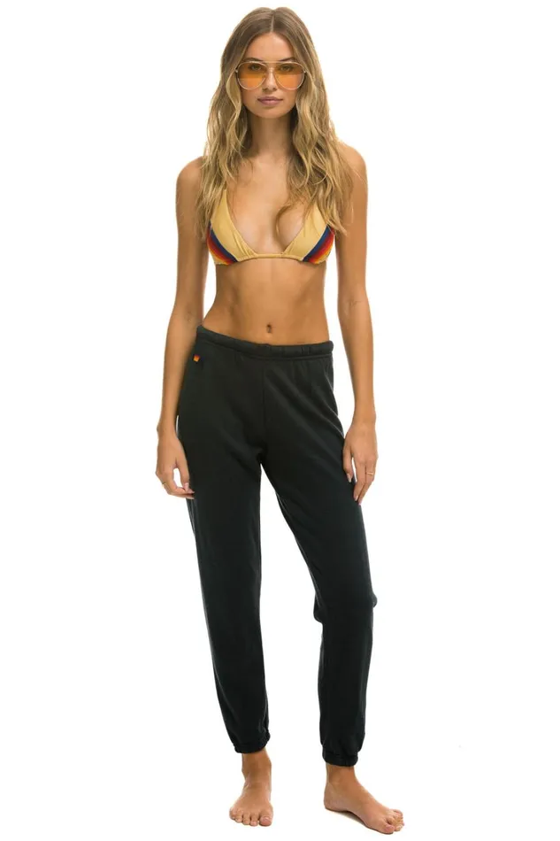 Women Bottoms Aviator Nation BOLT SWEATPANTS 8211 CHARCOAL
