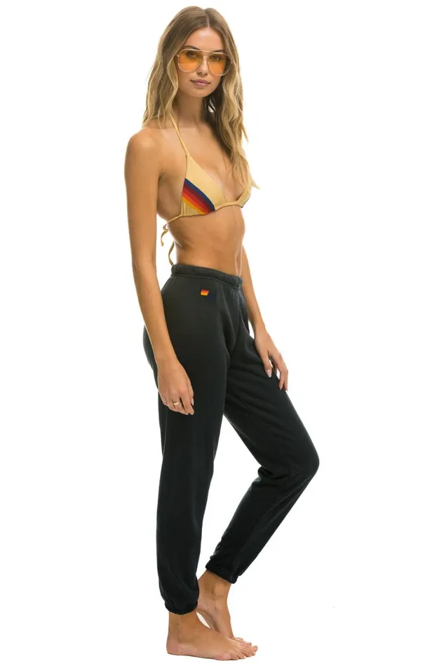 Women Bottoms Aviator Nation BOLT SWEATPANTS 8211 CHARCOAL