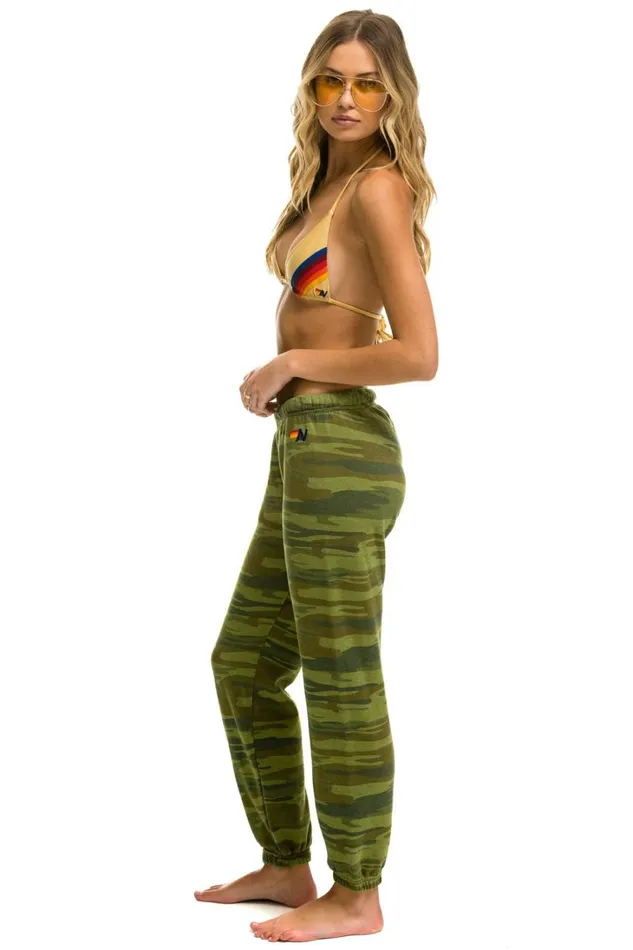 Women Bottoms Aviator Nation LOGO SWEATPANTS 8211 CAMO