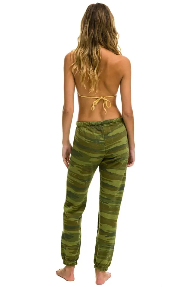 Women Bottoms Aviator Nation LOGO SWEATPANTS 8211 CAMO