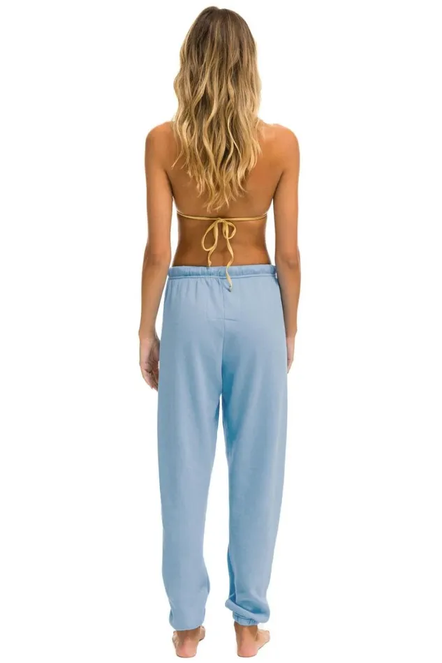 Women Bottoms Aviator Nation RAINBOW HEART STITCH SWEATPANTS 8211 ICE Women Bottoms Aviator Nation RAINBOW HEART STITCH SWEATPANTS 8211 ICE