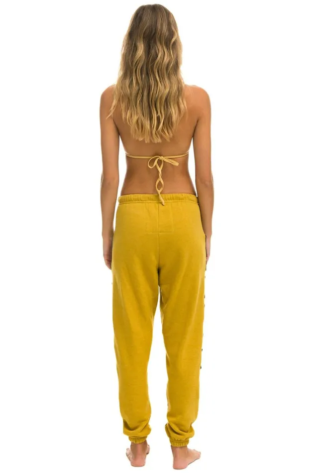 Women Bottoms Aviator Nation VINTAGE PATCH SWEATPANTS 8211 KHAKI