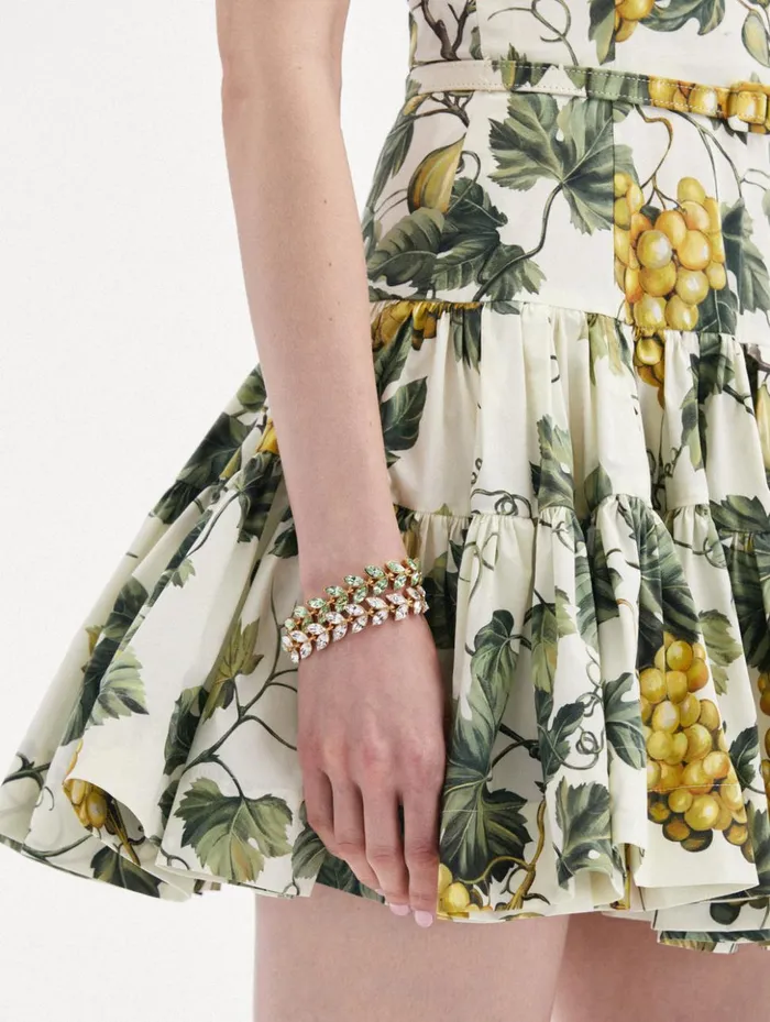 Women Bracelets Oscar De La Renta Crystal Leaves Bracelet Chrysolite