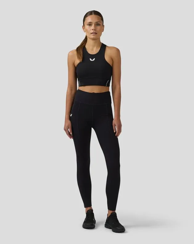 Women Castore Sports Bras WoApex Aeromesh Longline Sports Bra 8211 Black