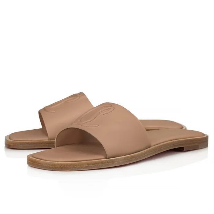 Women CL Mule Mules 8211 Calf Leather 8211 Leche Christian Louboutin Mules