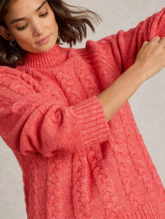 Women CLEO JUMPER Mid Coral White Stuff Knitwear
