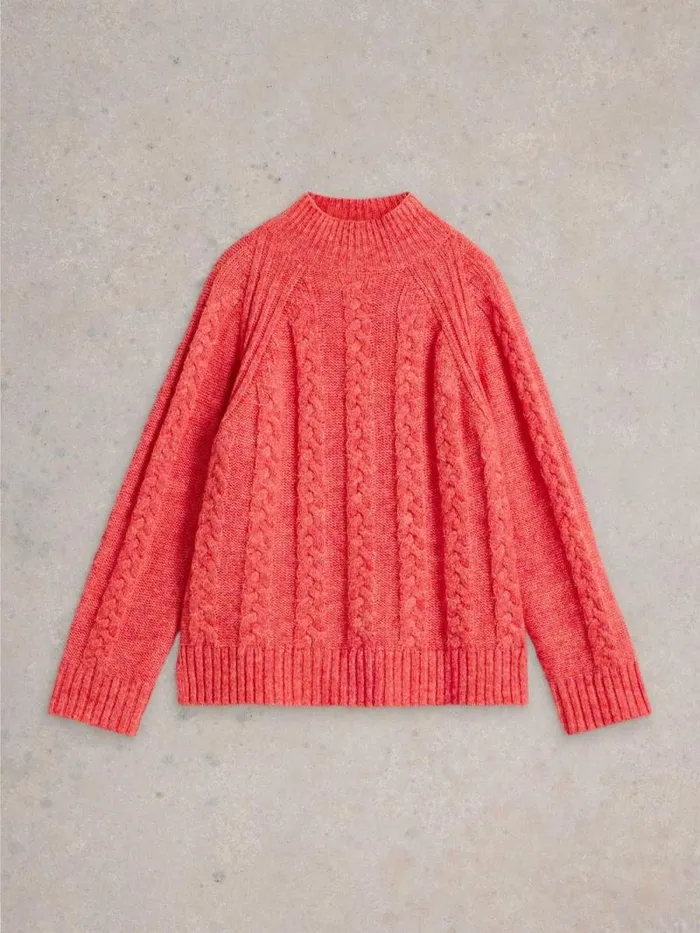 Women CLEO JUMPER Mid Coral White Stuff Knitwear