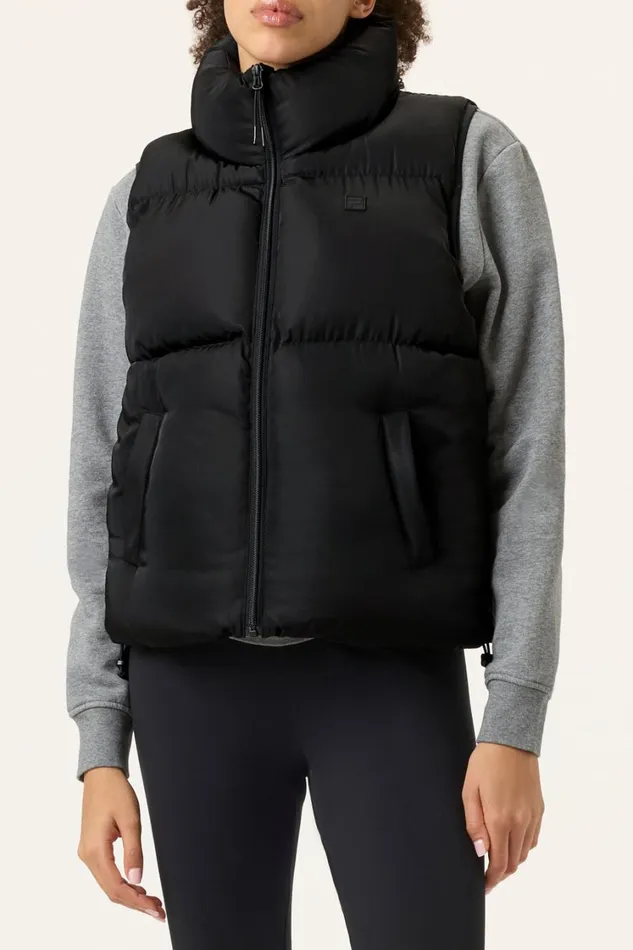 Women Coats and Jackets Fila Ski Vacation Puffer Vest 001 Black Women Coats and Jackets Fila Ski Vacation Puffer Vest 001 Black