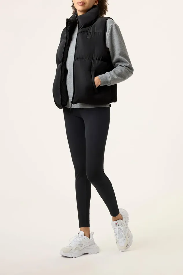 Women Coats and Jackets Fila Ski Vacation Puffer Vest 001 Black Women Coats and Jackets Fila Ski Vacation Puffer Vest 001 Black