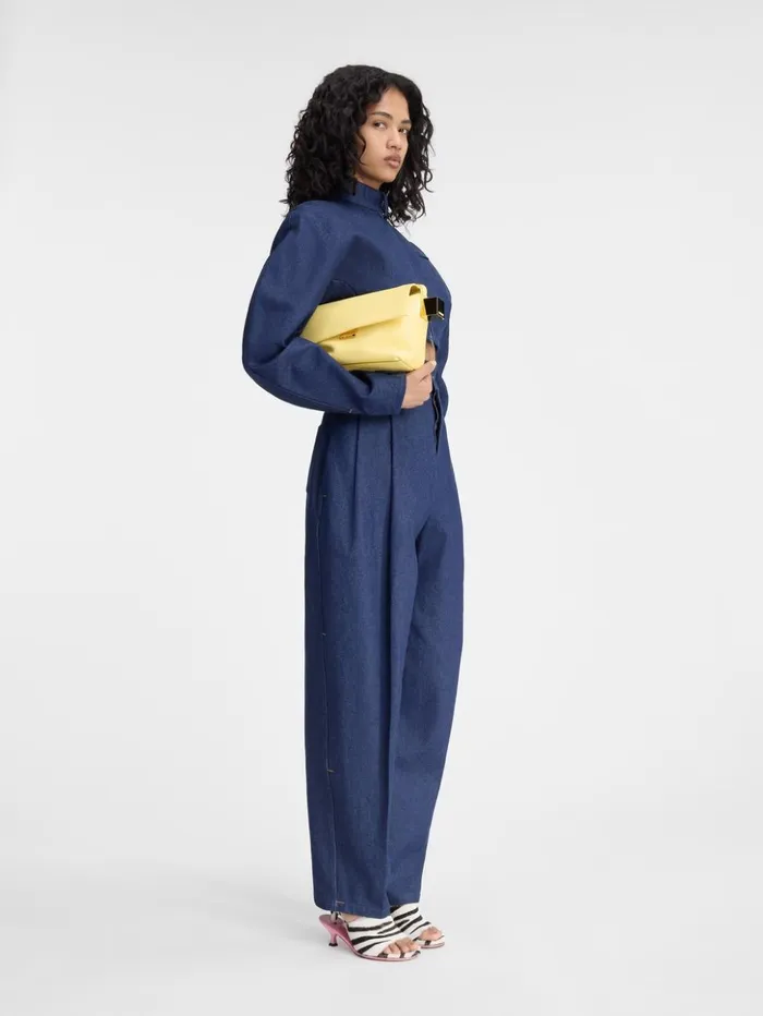 Women Coats and Jackets JACQUEMUS The Cabrio Denim DeNmes Jacket Navy Women Coats and Jackets JACQUEMUS The Cabrio Denim DeNmes Jacket Navy