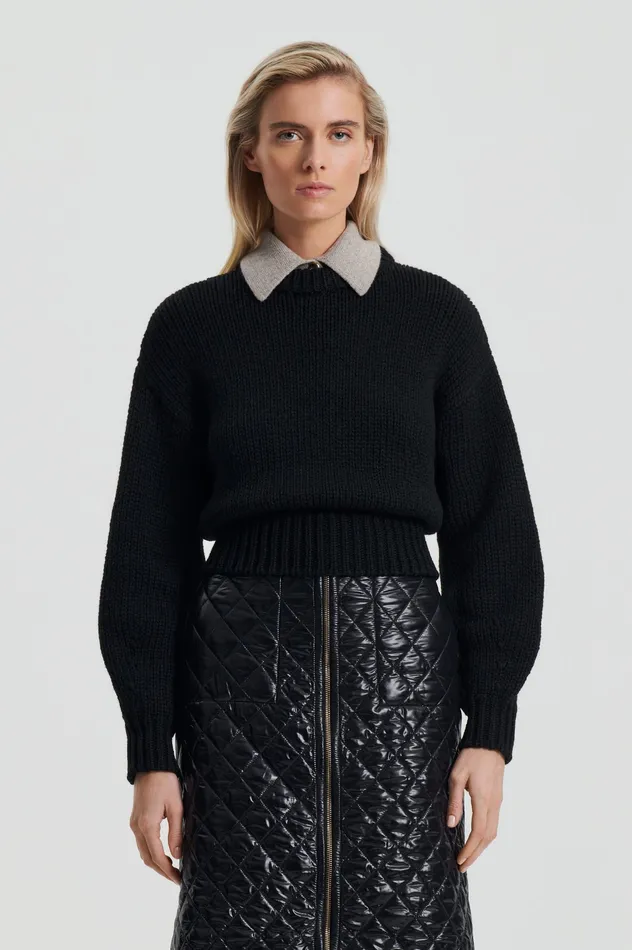 Women COCOON SWEATER BLACK Knitwear Scanlan Theodore Women COCOON SWEATER BLACK Knitwear Scanlan Theodore