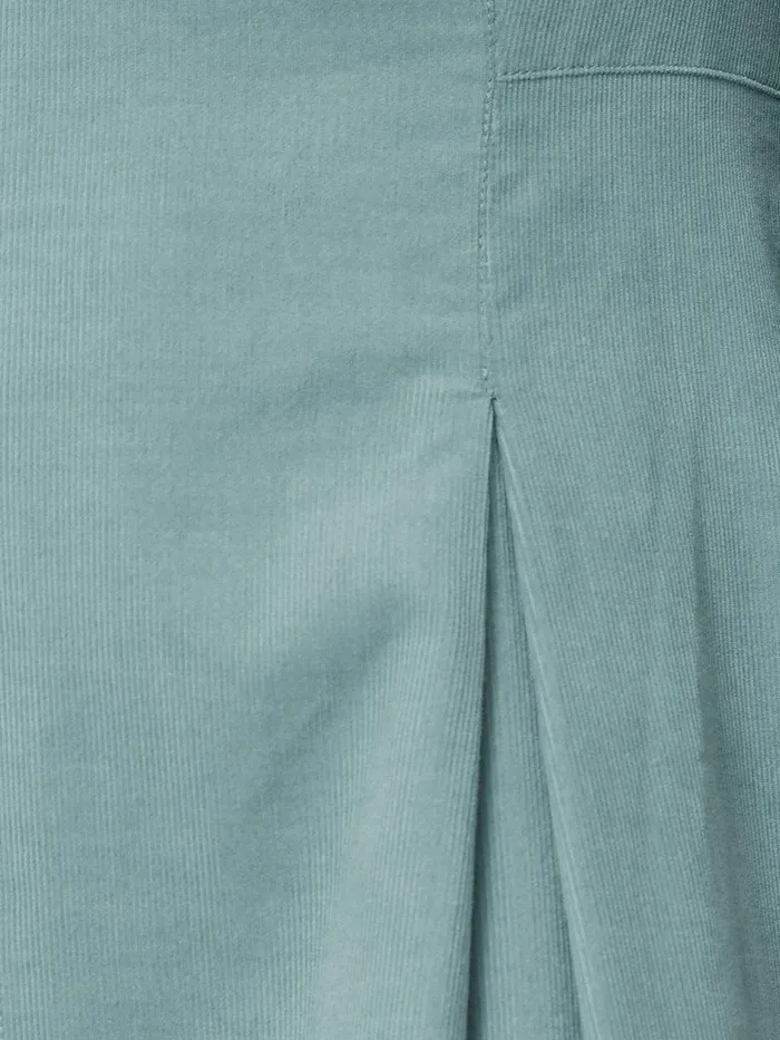Women Corduroy V Neck Dress Blue Jigsaw Dresses and Jumpsuits