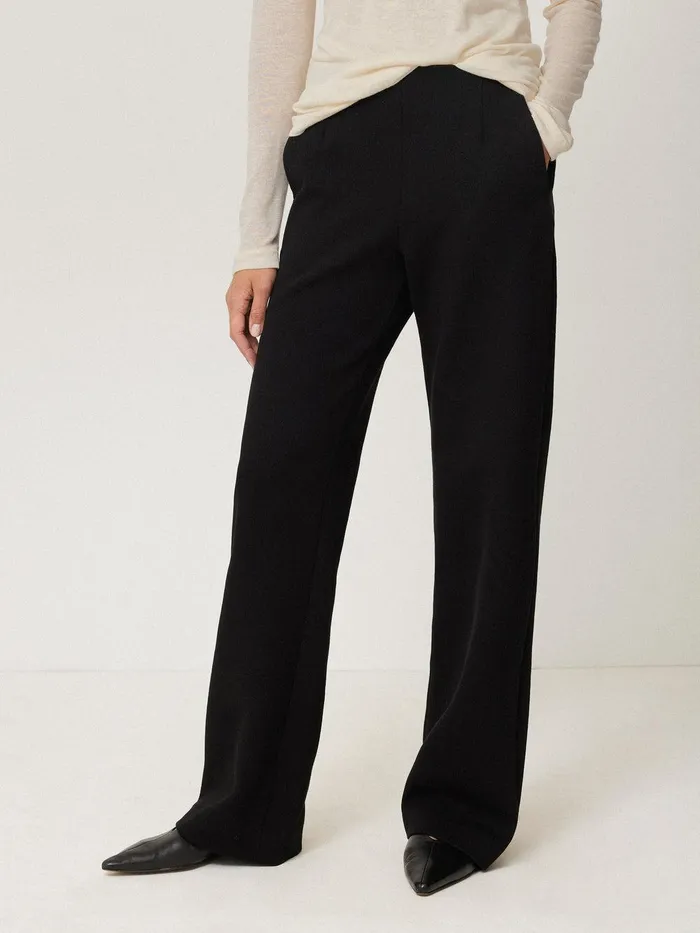 Women Crepe Ponte Jersey Blake Trouser Black Jigsaw Trousers