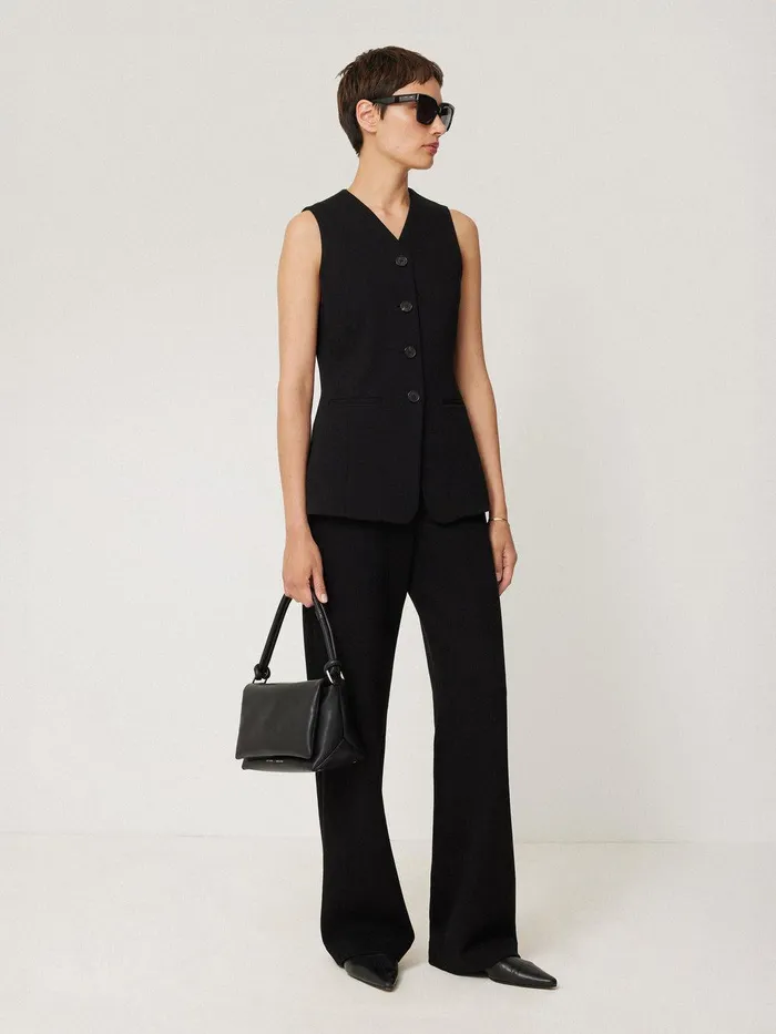 Women Crepe Ponte Jersey Blake Trouser Black Jigsaw Trousers