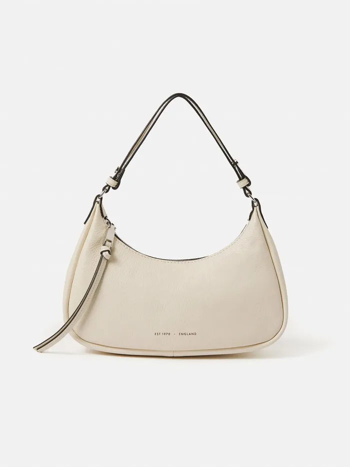 Women Crescent Bag Small Off White Jigsaw Leather