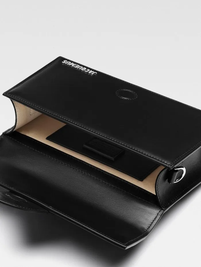 Women Crossbody and Handbags JACQUEMUS The Large Bambino Blacksilver Women Crossbody and Handbags JACQUEMUS The Large Bambino Blacksilver