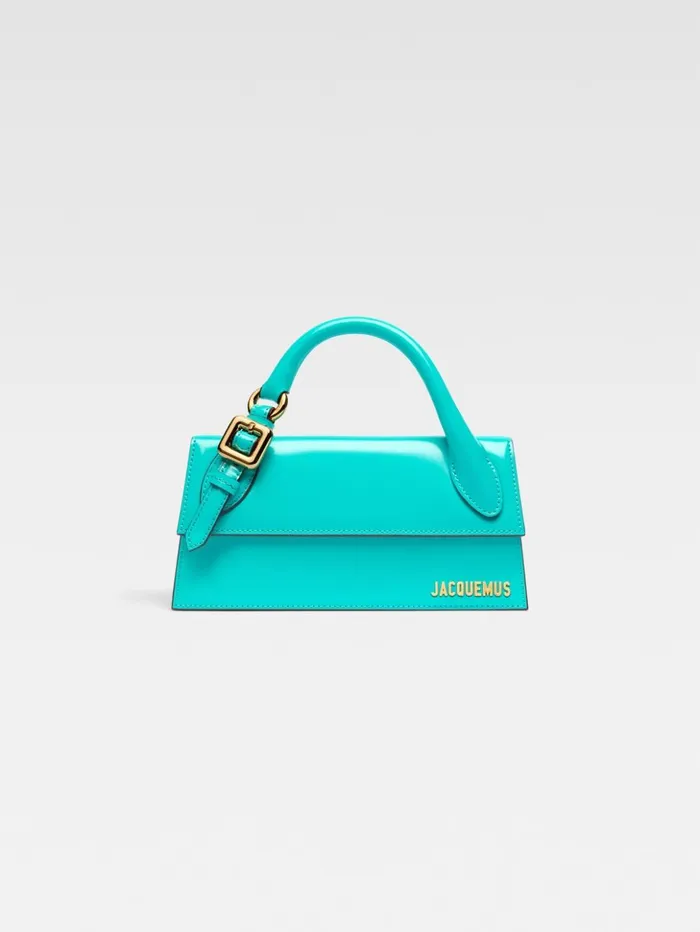 Women Crossbody and Handbags JACQUEMUS The Long Chiquito With Buckle Turquoise
