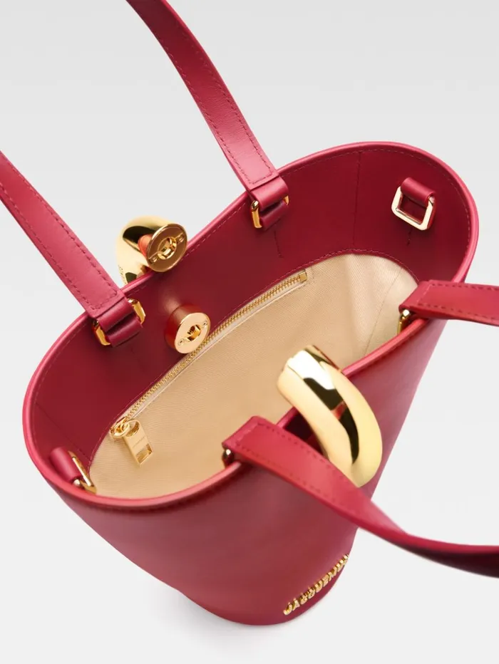 Women Crossbody and Handbags JACQUEMUS The Small Bambola Dark Red Women Crossbody and Handbags JACQUEMUS The Small Bambola Dark Red