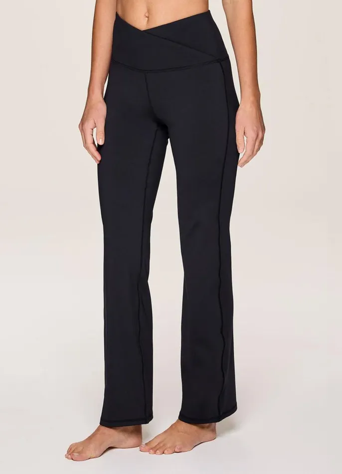 Women Crossover Ultra Hold Flare Legging Black RBX Active Pants
