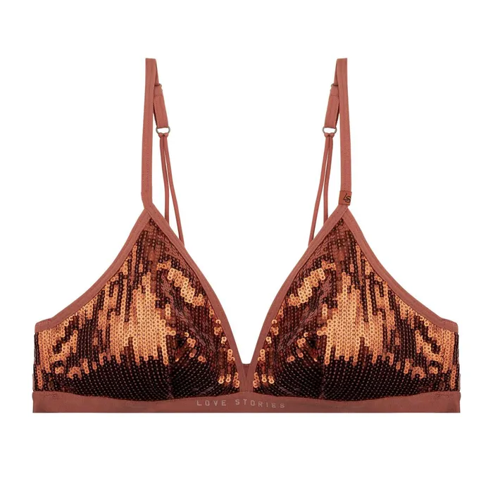 Women Cup A To D Love Stories Nightrider Bralette Brown