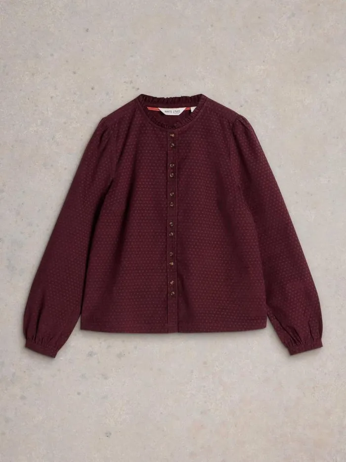 Women Daria Cord Spot Shirt Mid Plum White Stuff Shirts and Blouses Women Daria Cord Spot Shirt Mid Plum White Stuff Shirts and Blouses