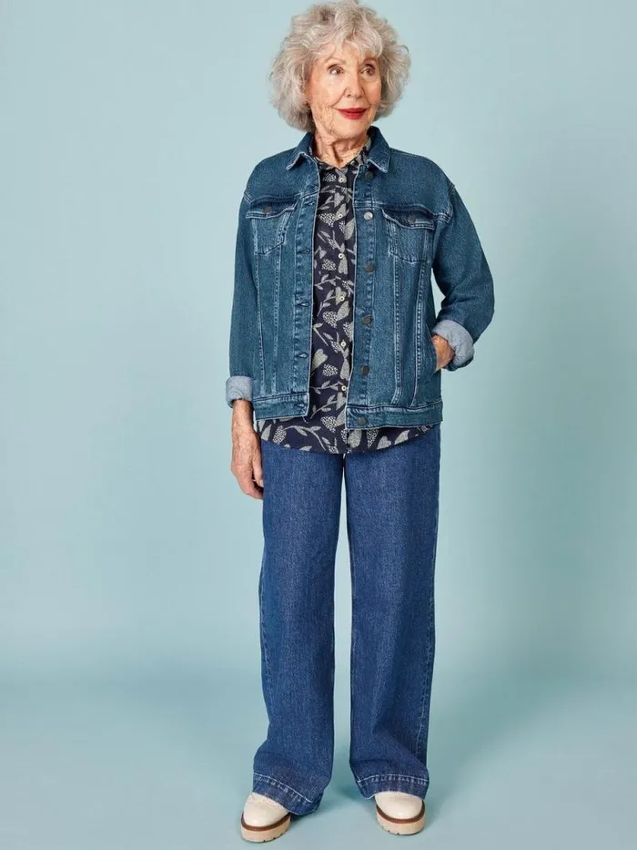 Women Dayton Denim Cotton Jacket Mid Denim White Stuff Coats and Jackets