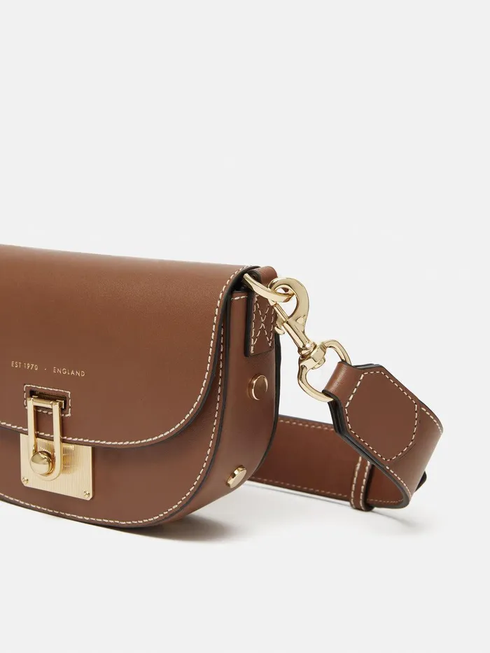 Women Denbigh Studded Leather Bag Tan Jigsaw Wallets and Card Holders